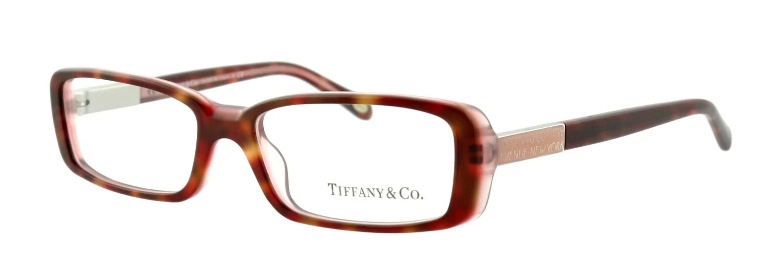 New TIFFANY & CO TF2029 8100 52mm Brown Havana Pink Eyeglasses Frames Italy