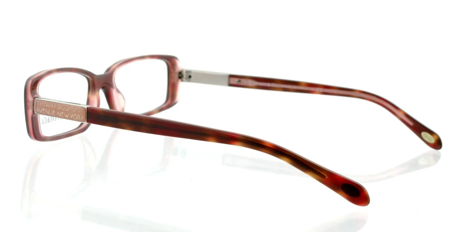 New TIFFANY & CO TF2029 8100 52mm Brown Havana Pink Eyeglasses Frames Italy 3