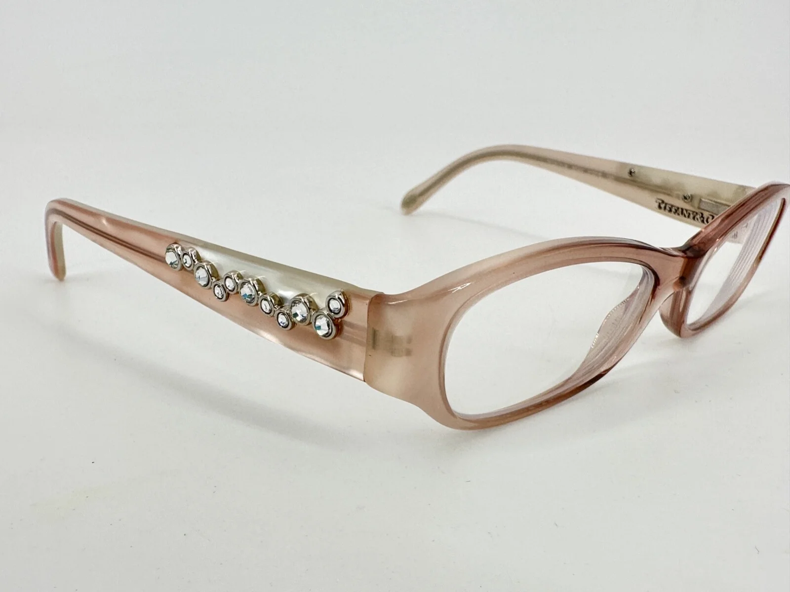 Tiffany&Co TF 2012-B Eyeglasses FRAMES 8001 Pink White Rhinestone 51-16-130 H497
